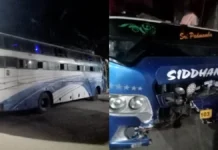 பஸ் மோதி 3 பக்தர்கள் சாவு