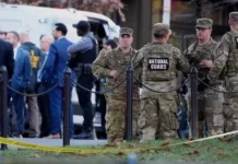 வெள்ளை மாளிகை அருகே துப்பாக்கிச்சூடு; டிரம்ப் கடும் கண்டனம்