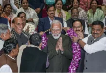 தேஜ கூட்டணி பாராளுமன்றகுழுக் கூட்டத்தில் பிரதமர் மோடிக்கு பாராட்டு