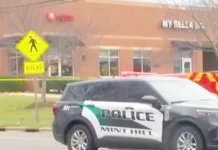 அமெரிக்காவில் போலீசார் மீது துப்பாக்கிச்சூடு; மர்ம நபர் சுட்டுக்கொலை