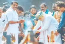 திருச்சியில் பொங்கல் கொண்டாடிய அமித் ஷா; ஸ்ரீரங்கம் கோவிலில் சாமி தரிசனம்