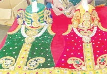 மலேசியா முருகனுக்கு பழநியில் தயாரான ராஜ அலங்கார உடை