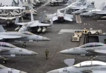 50 போர் விமானங்களை குவித்த அமெரிக்கா
