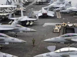 50 போர் விமானங்களை குவித்த அமெரிக்கா