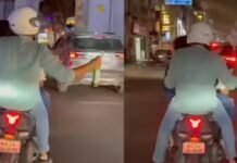 பீர் குடித்தபடி மோட்டார் சைக்கிளில் பயணம் – 3 டாக்டர்கள் மீது வழக்குப்பதிவு