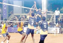 ‘ஏ’ டிவிஷன் வாலிபால் லீக்கில் ஐஓபி, ஐசிஎஃப் அணிகள் வெற்றி