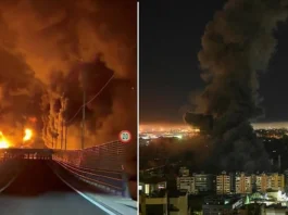 எண்ணெய்க் கிணறுகள் பற்றி எரிவதால் டெஹ்ரானை சூழ்ந்த கருமேகங்கள்