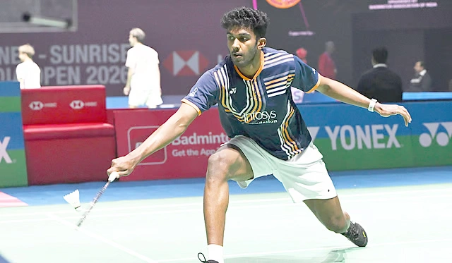 7-ம் நிலை வீரரை வீழ்த்தினார் ஆயுஷ் ஷெட்டி