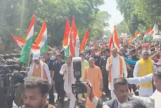 மகளிர் இடஒதுக்கீடு மசோதா -உ.பி. முதல்வர் யோகி நடைபயணம்