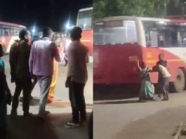 பஸ் நிலையத்தில் பாலியல் தொல்லை -வாலிபருக்கு செருப்படி கொடுத்த பெண்