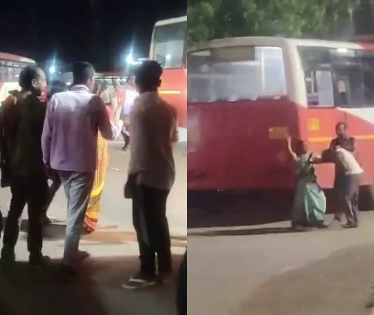 பஸ் நிலையத்தில் பாலியல் தொல்லை -வாலிபருக்கு செருப்படி கொடுத்த பெண்