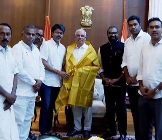 விஜய் தமிழக முதல்வராக நாளை காலை 11 மணிக்கு பதவி ஏற்பு