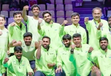 தாமஸ் கோப்பை பாட்மிண்டன் தொடர்: அரை இறுதியில் இந்திய அணி தோல்வி
