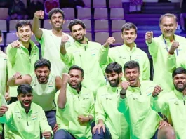 தாமஸ் கோப்பை பாட்மிண்டன் தொடர்: அரை இறுதியில் இந்திய அணி தோல்வி