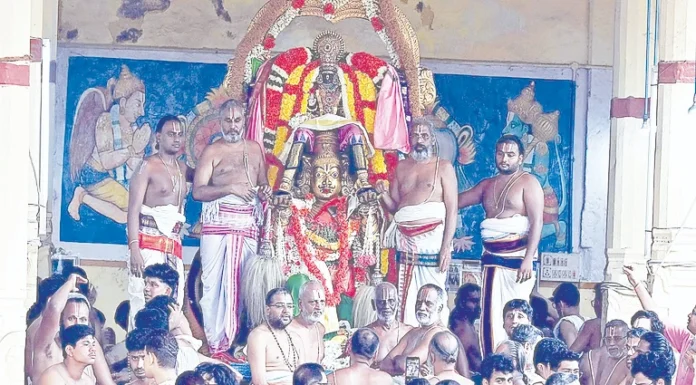 திருவல்லிக்கேணி பார்த்தசாரதி கோயிலில் கருட சேவை உற்சவம்