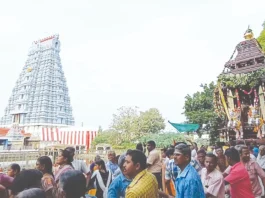 ஸ்ரீவில்லிபுத்தூர் மடவார் வளாகம் வைத்தியநாத சுவாமி கோயில் புதிய தேர் வெள்ளோட்டம்