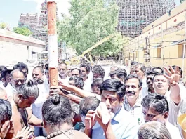 கும்பாபிஷேகம் – மதுரை மீனாட்சி அம்மன் கோயிலில் முகூர்த்தக்கால் நடும் விழா