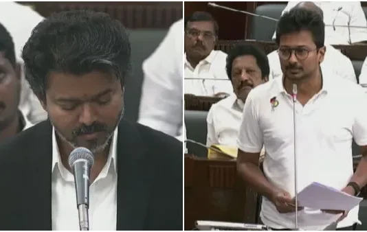 மேகதாது விவகாரத்தில் ஒன்றுபட்ட முதல்வர் விஜய் – உதயநிதி