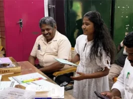 அரசு பள்ளியில் தவெக எம்எல்ஏ மகள்