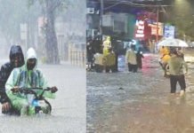 மும்பை தத்தளிப்பு – தாதர் ரயில் நிலையத்தை சூழ்ந்த மழை நீர்