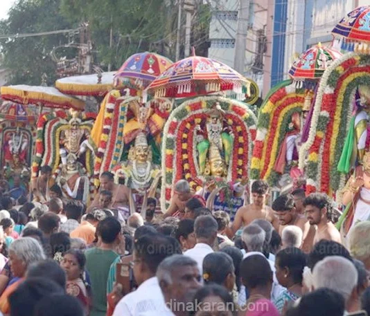 தஞ்சையில் 27 கருட சேவை திருவிழா கோலாகலம்