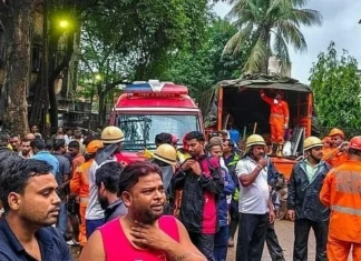 அடுக்குமாடி கட்டிடம் இடிந்து விழுந்து விபத்து: 9 பேர் உயிரிழப்பு
