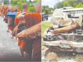 சிறுவன் ஓட்டிய டிரக் மோதி 8 துறவிகள் உயிரிழப்பு