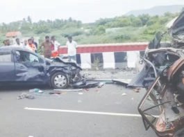 மதுரை மேலூர் அருகே விபத்தில் குழந்தை உள்பட ஐந்து பேர் பலி