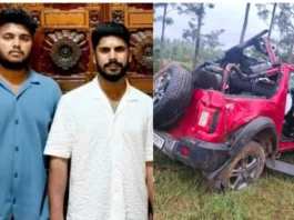 கார் கவிழ்ந்து விபத்து: இருவர் பலி, மூவர் காயம்