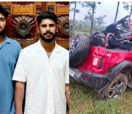 கார் கவிழ்ந்து விபத்து: இருவர் பலி, மூவர் காயம்