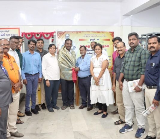 டாக்டர் பா.சு.மணி நூலகத்திற்கு வருகை தந்த தமிழ்நாடு ஊடக பிரதிநிதிகள் குழு