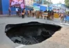 பெரம்பூர் சாலையில் திடீர் பள்ளம்