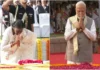 காந்தி நினைவிடத்தில் தலைவர்கள் மரியாதை