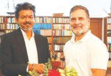 முதல்வர் விஜய் உடன் ராகுல் காந்தி சந்திப்பு